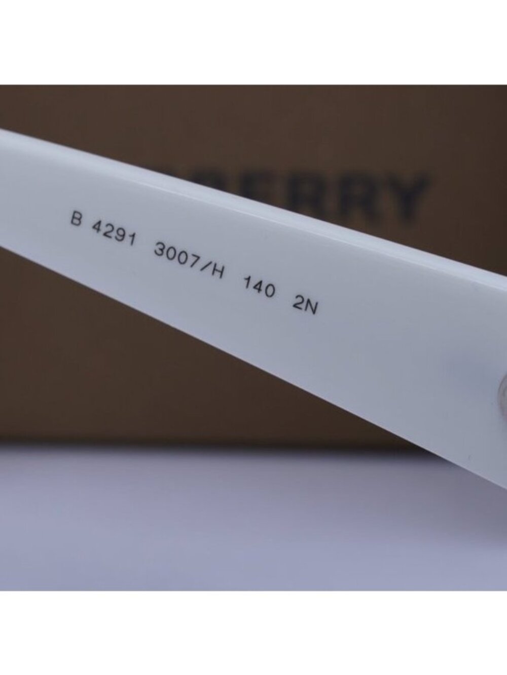 Burberry BE4291 3007/H Shield Sunglasses - White/Grey Tampo Burberry Silver - Picture 5 of 12